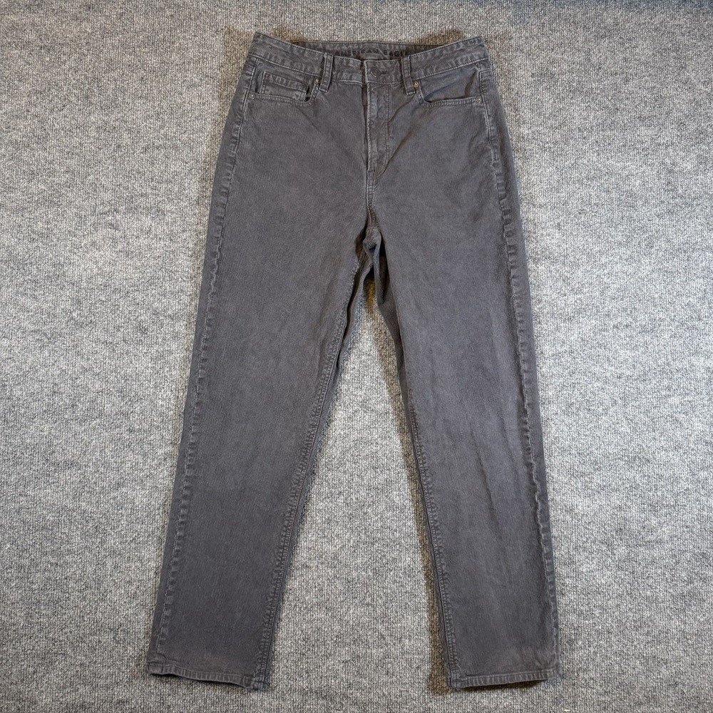 American Eagle Womens 6 Gray Corduroy Mom Straight Jeans‎
